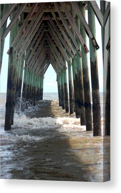 Pier Canvas Print featuring the photograph Under the Pier #1 by Suzanne Gaff