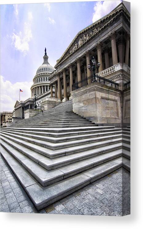 United States Capitol Canvas Print featuring the photograph United States Capitol #1 by Mitch Cat