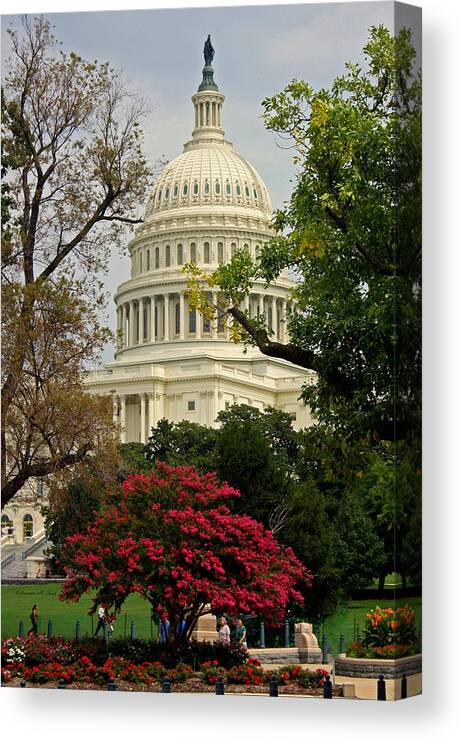 United States Capitol Canvas Print featuring the photograph United States Capitol #1 by Suzanne Stout