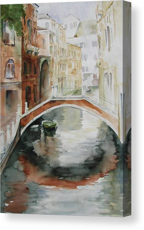 Venice Canvas Print featuring the painting Venice Reflections #2 by Amanda Amend