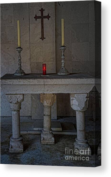 Ancient Spanish Monastery Canvas Print featuring the digital art Ancient Spanish Monastery #10 by Carol Ailles