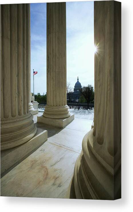 Capitol Building Canvas Print featuring the photograph USA, Washington, D #10 by Jaynes Gallery