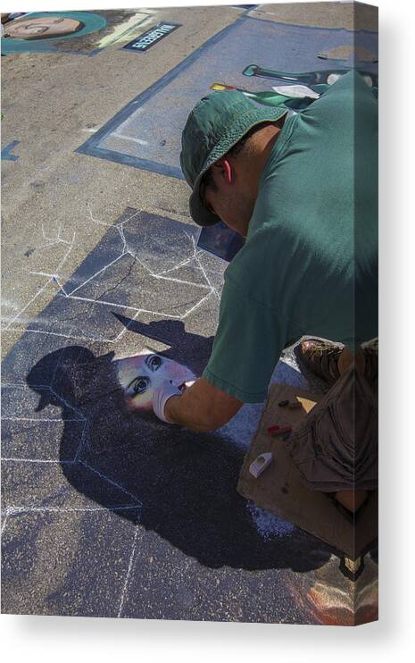 Florida Canvas Print featuring the photograph Lake Worth Street Painting Festival #11 by Debra and Dave Vanderlaan