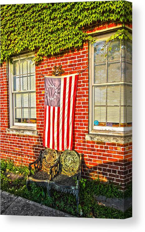 13 Canvas Print featuring the photograph 13 Stars Flag - Sag Harbor NY by Robert Seifert