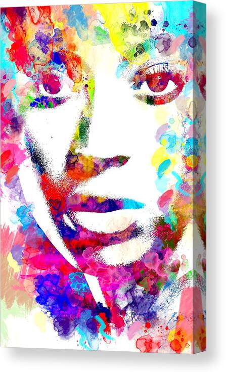Beyonce Giselle Knowles Canvas Print featuring the painting Beyonce Giselle Knowles by Bogdan Floridana Oana