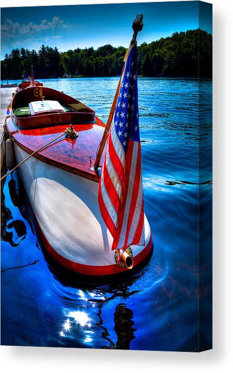 1903 Leighton Canvas Print featuring the photograph 1903 Vintage Leighton Boat by David Patterson