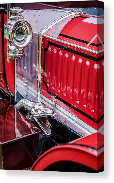 1912 Rolls-royce Silver Ghost Rothchild Et Fils Style Limousine Snake Horn Canvas Print featuring the photograph 1912 Rolls-Royce Silver Ghost Rothchild et Fils Style Limousine Snake Horn -0711c by Jill Reger
