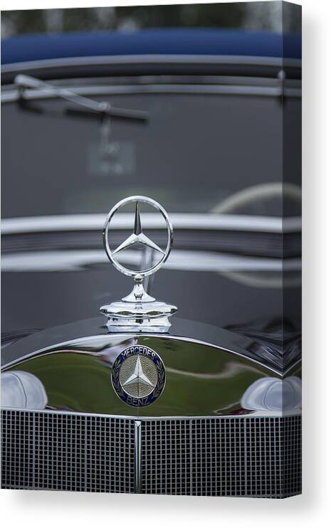 1937 Canvas Print featuring the photograph 1937 Mercedes Benz by Jack R Perry