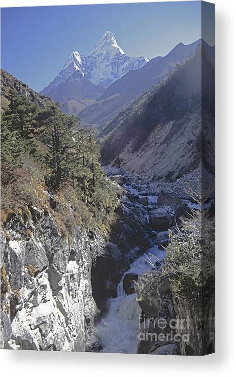 Prott Canvas Print featuring the photograph Ama Dablam Nepal by Rudi Prott