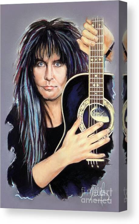 Blackie Lawless Canvas Print featuring the mixed media Blackie Lawless #2 by Melanie D
