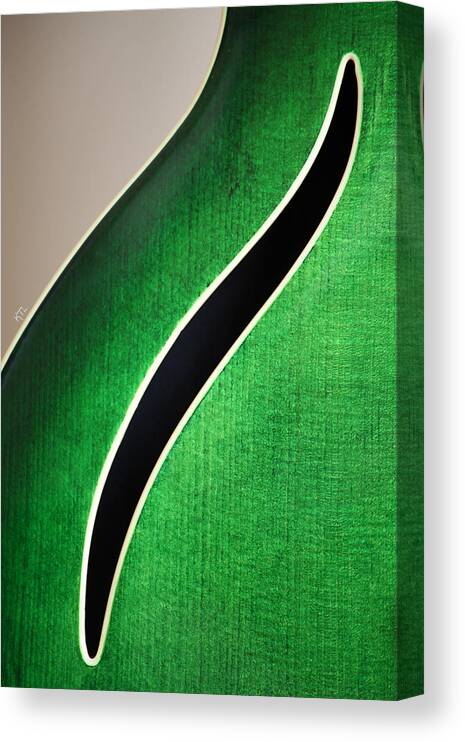 Music Canvas Print featuring the photograph Guitar Abstract #2 by Karol Livote