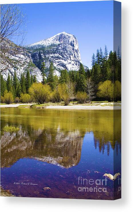 Vertical Canvas Print featuring the photograph Half Dome #1 by Richard J Thompson 