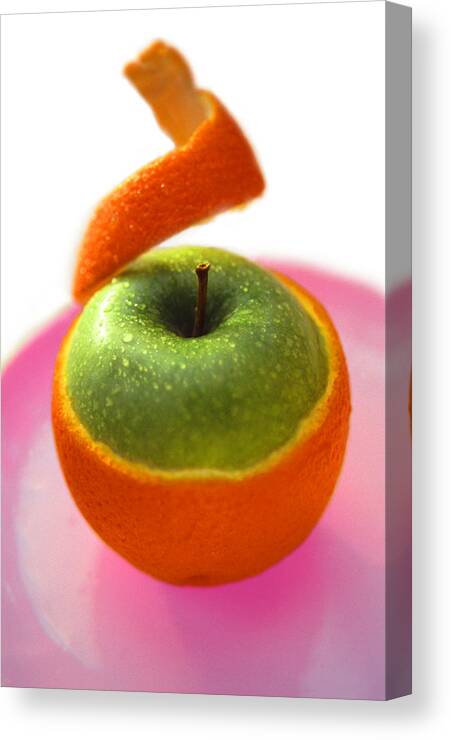 Fruit Canvas Print featuring the photograph Oranple #2 by Richard Piper