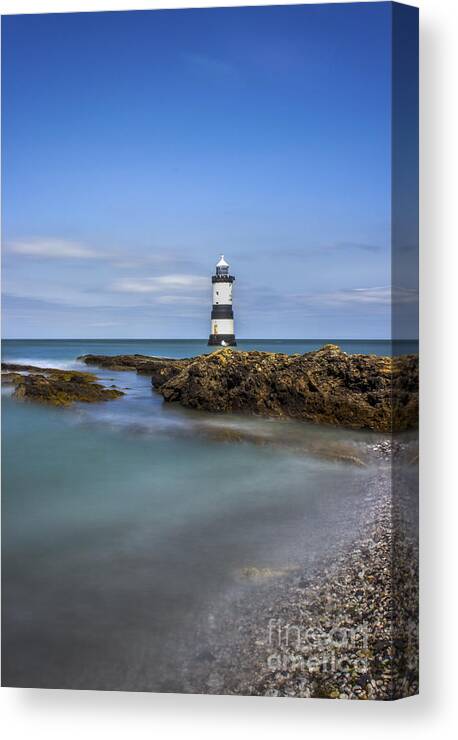 Penmon Canvas Print featuring the photograph Penmon Lighthouse #2 by Ian Mitchell