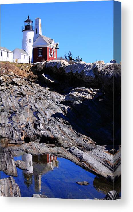 Lighthouse Canvas Print featuring the photograph Reflections #2 by Doug Mills