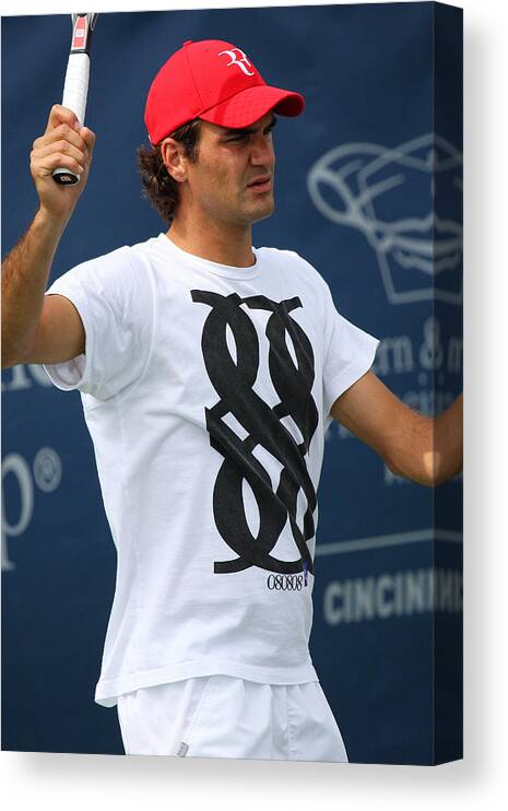 Roger Federer Canvas Print featuring the photograph Roger Federer #2 by James Marvin Phelps