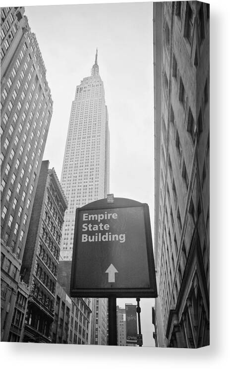 New York Canvas Print featuring the photograph The Empire State Building in New York City #2 by Ilker Goksen