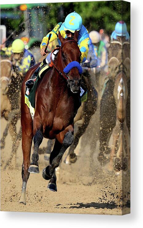 Victor Espinoza Canvas Print featuring the photograph 2015 Kentucky Derby by Andy Lyons