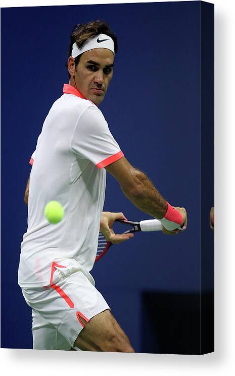 Tennis Canvas Print featuring the photograph 2015 U.s. Open - Day 14 by Matthew Stockman