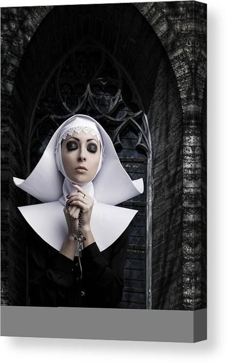 People Canvas Print featuring the photograph Beautiful woman #22 by D-Keine