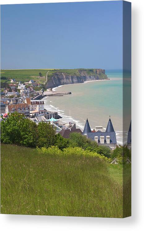 Arromanches Les Bains Canvas Print featuring the photograph France, Normandy, D-day Beaches Area #28 by Walter Bibikow