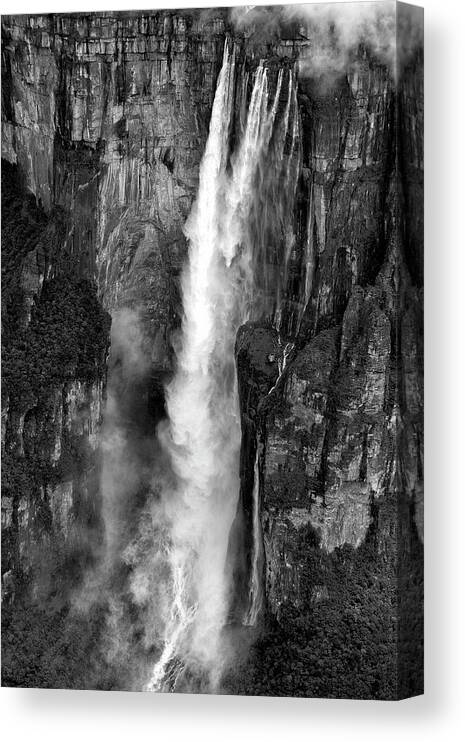 Waterfall Canvas Print featuring the photograph Angel Falls Salto Del Angelcanaima #3 by David Santiago Garcia