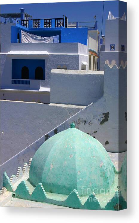 Asilah Canvas Print featuring the photograph Asilah Meaning authentic in Arabic Fortified Town on Northwest tip of Atlantic Coast of Morocco #3 by PIXELS XPOSED Ralph A Ledergerber Photography