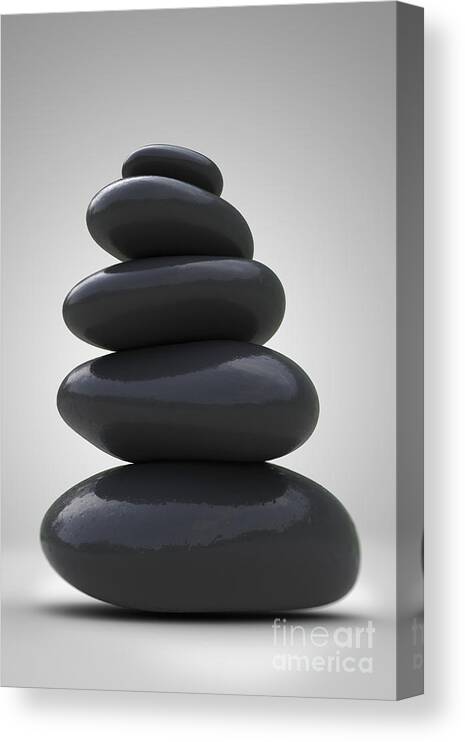Stone Massage Canvas Print featuring the photograph Stone Therapy #5 by Science Picture Co