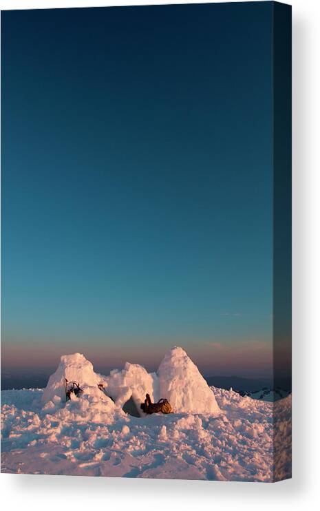 Tranquility Canvas Print featuring the photograph Climbing Mount Baker #38 by Christopher Kimmel