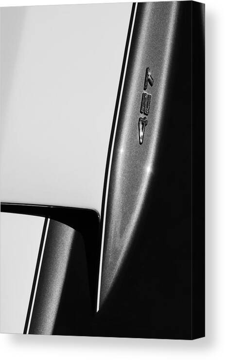 1967 Chevrolet Corvette 427 Hood Emblem Canvas Print featuring the photograph 1967 Chevrolet Corvette 427 Hood Emblem #4 by Jill Reger