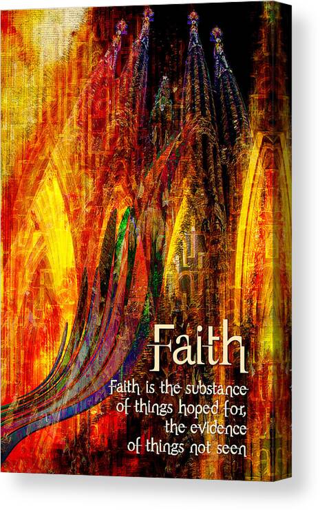 Faith Canvas Print featuring the digital art Faith by Chuck Mountain