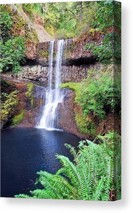 Silver Canvas Print featuring the photograph Silver Falls #4 by Jane Girardot