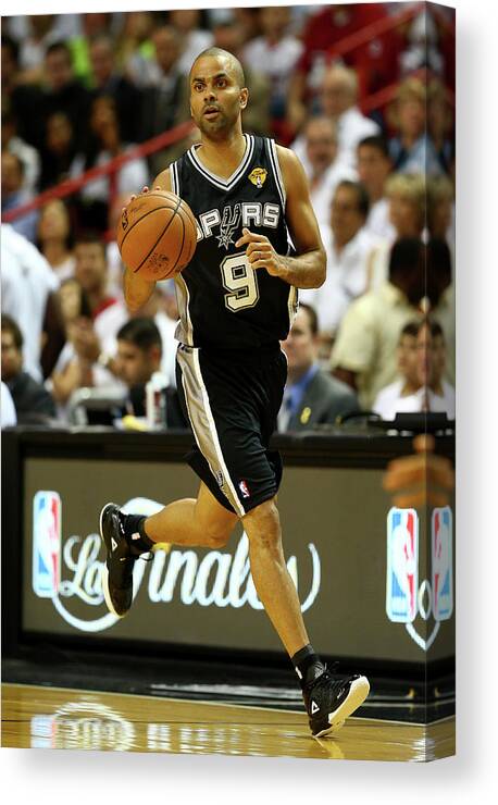 Playoffs Canvas Print featuring the photograph 2014 Nba Finals - Game Three #5 by Andy Lyons