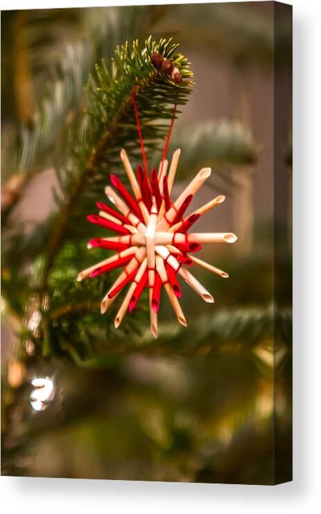 Artificial Canvas Print featuring the photograph Christmas Tree Ornaments #5 by Alex Grichenko