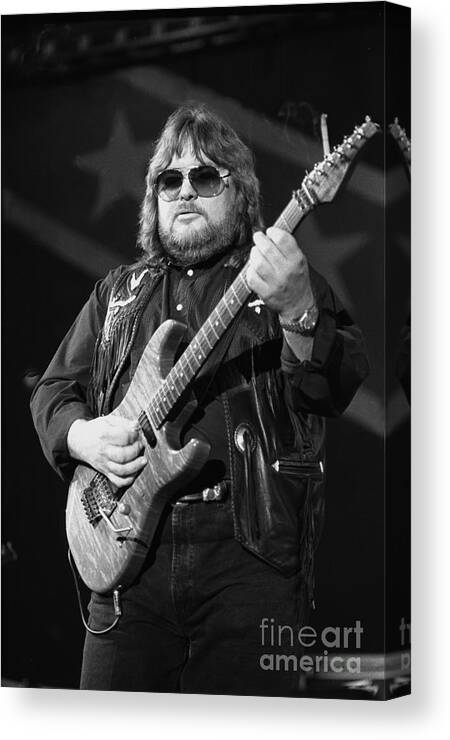 Lead Guitarist Canvas Print featuring the photograph Ed King - Lynyrd Skynyd by Concert Photos