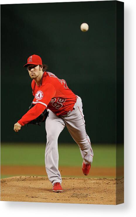 People Canvas Print featuring the photograph Los Angeles Angels Of Anaheim V Arizona by Christian Petersen