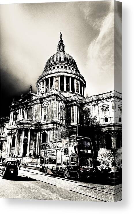 St Pauls Canvas Print featuring the digital art St Pauls Cathedral London Art #6 by David Pyatt