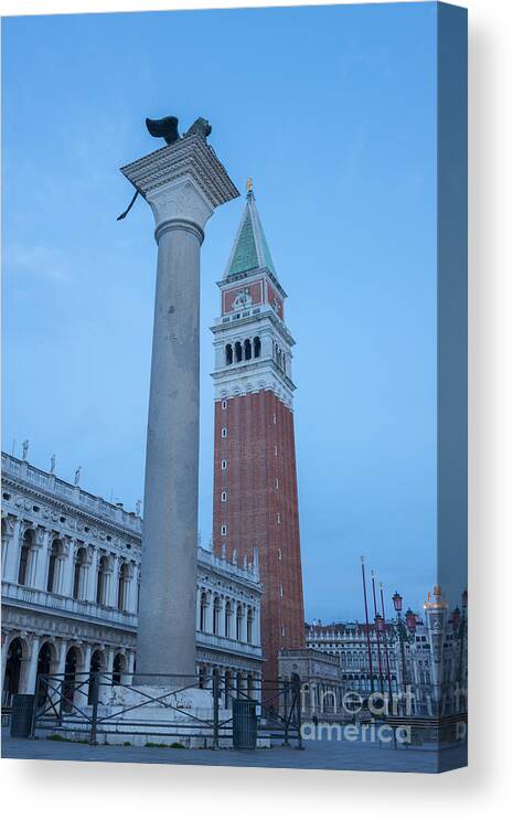 Blue Hour Canvas Print featuring the photograph Venice - Italy #6 by Mats Silvan