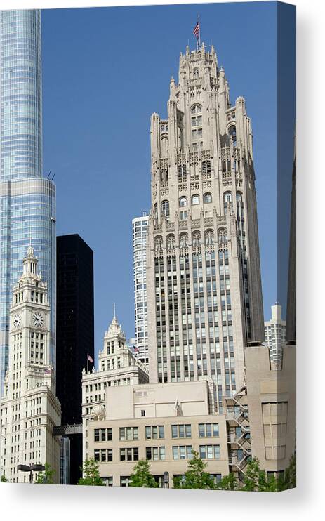 Architecture Canvas Print featuring the photograph Illinois, Chicago #8 by Cindy Miller Hopkins