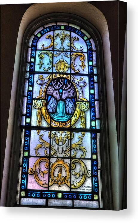 Mn Church Canvas Print featuring the photograph Stained Glass Church of Saint Agnes by Amanda Stadther