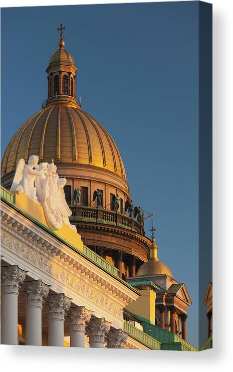 Admiraltevsky Prospekt Canvas Print featuring the photograph Russia, Saint Petersburg, Center, Saint #9 by Walter Bibikow