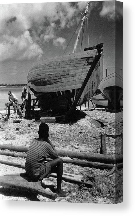 Nassau Canvas Print featuring the photograph A Boatyard In The Bahamas by Ivan Dmitri