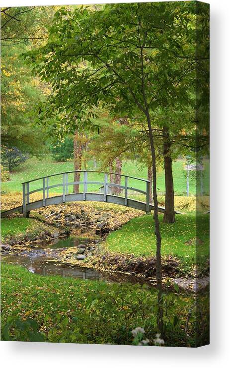 Sinnissippi Park Canvas Print featuring the photograph A Bridge to Peacefulness by Bruce Bley