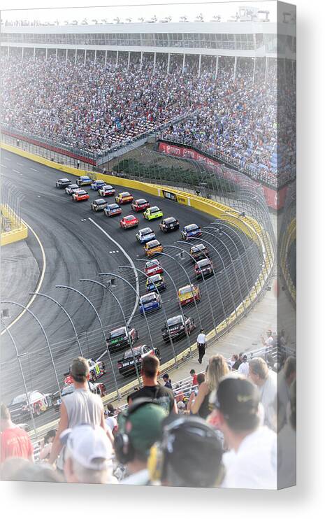 Racetrack Canvas Print featuring the photograph A Day at the Racetrack by Karol Livote