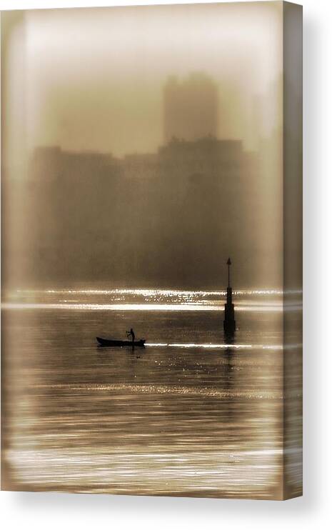 Canoe Canvas Print featuring the photograph A Morning Paddle by Henry Kowalski