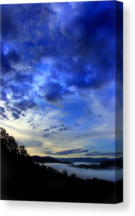 Smoky Mountains Canvas Print featuring the photograph A Smoky Mountain Dawn by Michael Eingle
