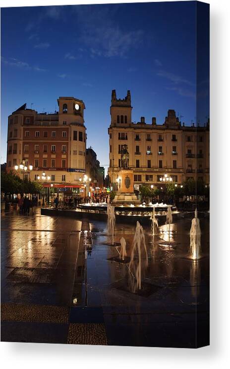 Cordoba Canvas Print featuring the photograph A Wet Dusk in Cordoba by Jenny Hudson