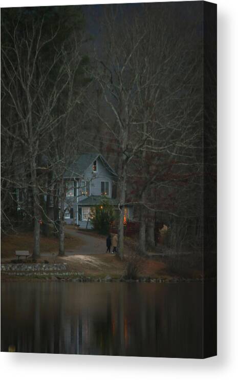 Walking Canvas Print featuring the photograph A Winter Walk by Tammy Schneider
