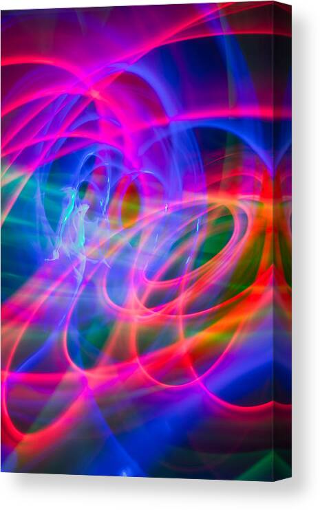 Photographic Light Painting Canvas Print featuring the photograph Abstract 33 by Steve DaPonte