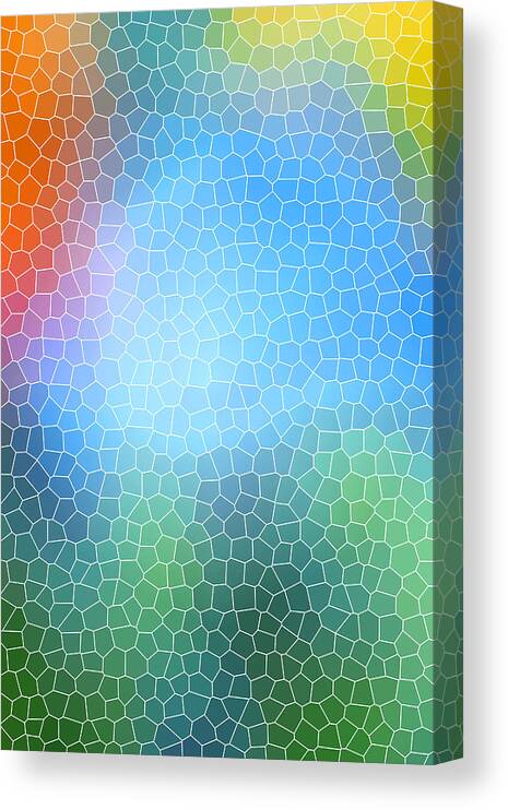 Abstract Canvas Print featuring the mixed media Abstract Glass Pattern by Christina Rollo